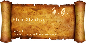 Hirn Gizella névjegykártya