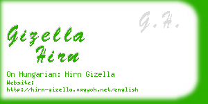 gizella hirn business card